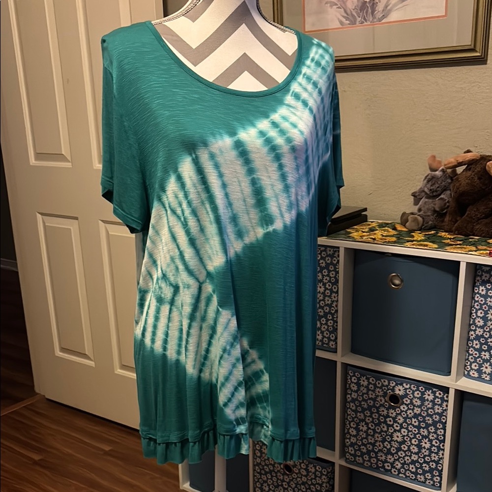 Style & Co. Blue Short Sleeve shirt